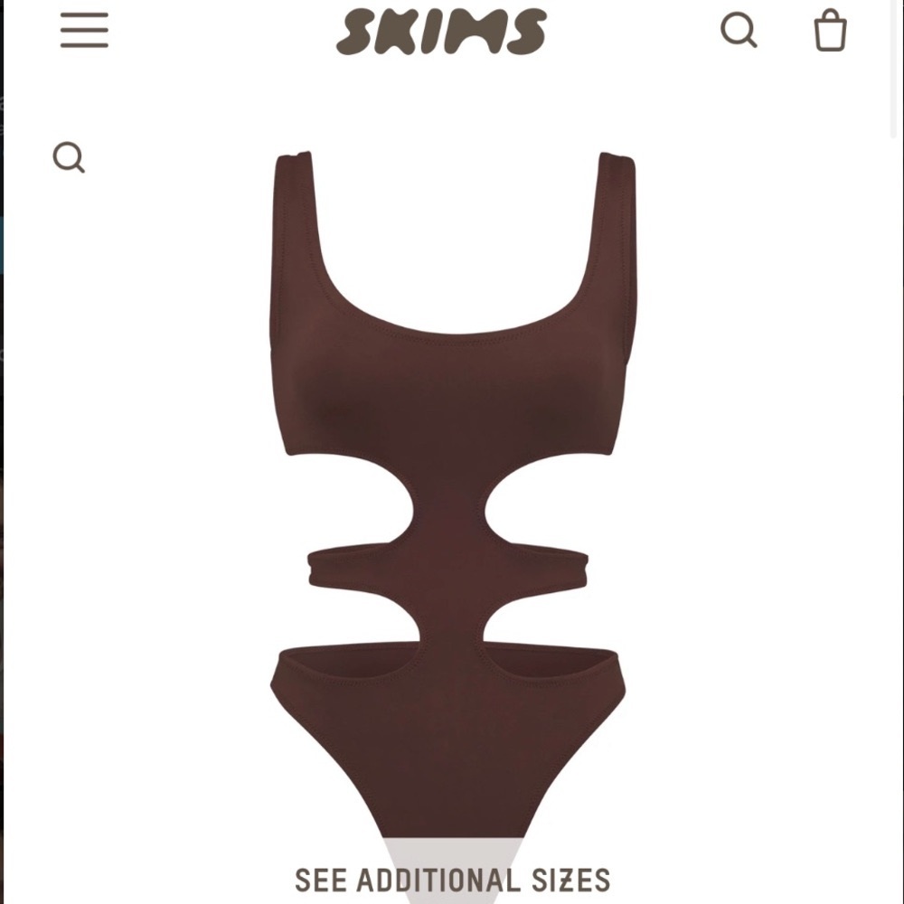 SOLD!!New Skims Swim Tank One Piece in Cocoa